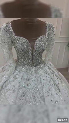 G21-012 Ivoor Prinsessenjurk Bruidsjurk Main Clean Frame
