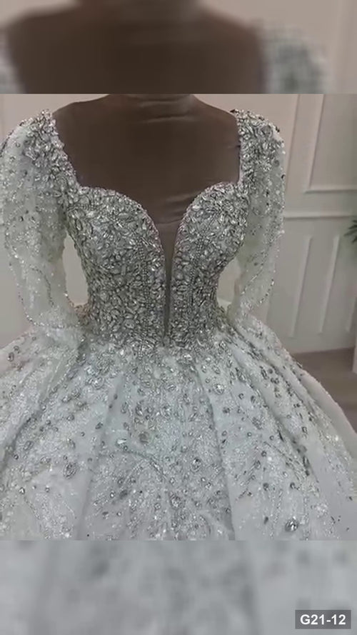 G21-012 Ivoor Prinsessenjurk Bruidsjurk Main Clean Frame
