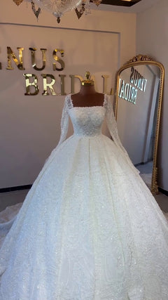 G21-029A - Ivoren elegante prinsessenbruidsjurk - Gelinlik21