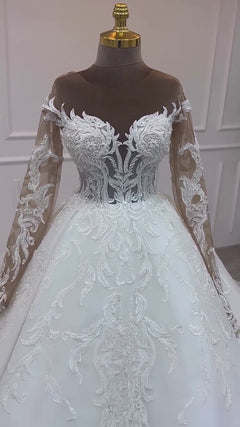 G21-041A - Ivoren elegante prinsessenbruidsjurk - Gelinlik21