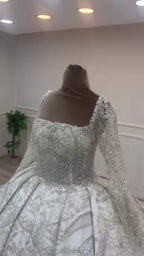 G21-054A - Ivoren elegante prinsessenbruidsjurk - Gelinlik21